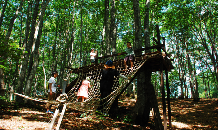 Hakuba Iwatake Summer - Buno no Mori - Kids Playing