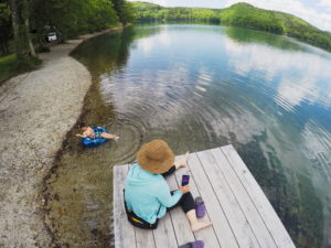 Lake Aoki's Clear Blue Waters