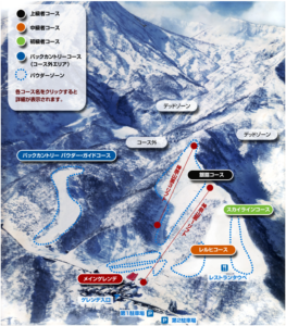 Top 10 Places to Ski in Japan - Seki Onsen Trail Map