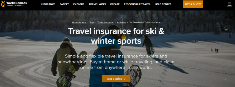 Ski Travel Insurance - World Nomads