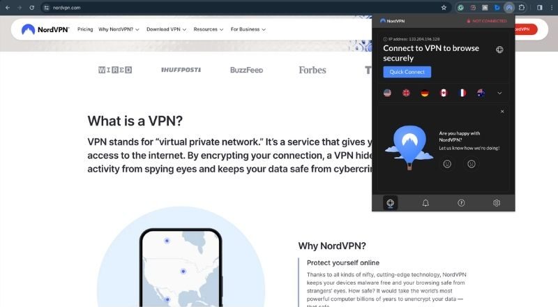 NordVPN Review - Chrome Extension