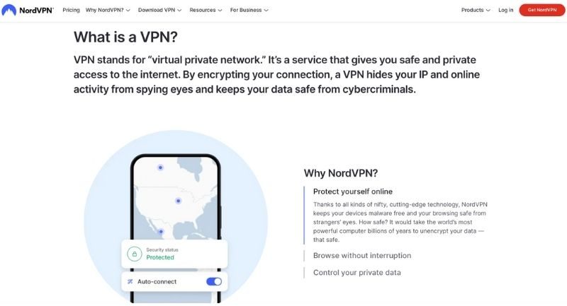 NordVPN Review - Homepage