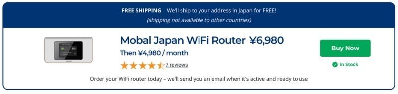 Best Pocket WiFi Japan - Mobal - Pricing